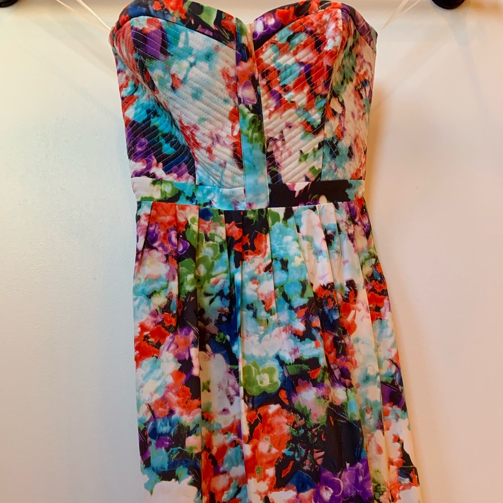 Parker Silk Strapless Dress